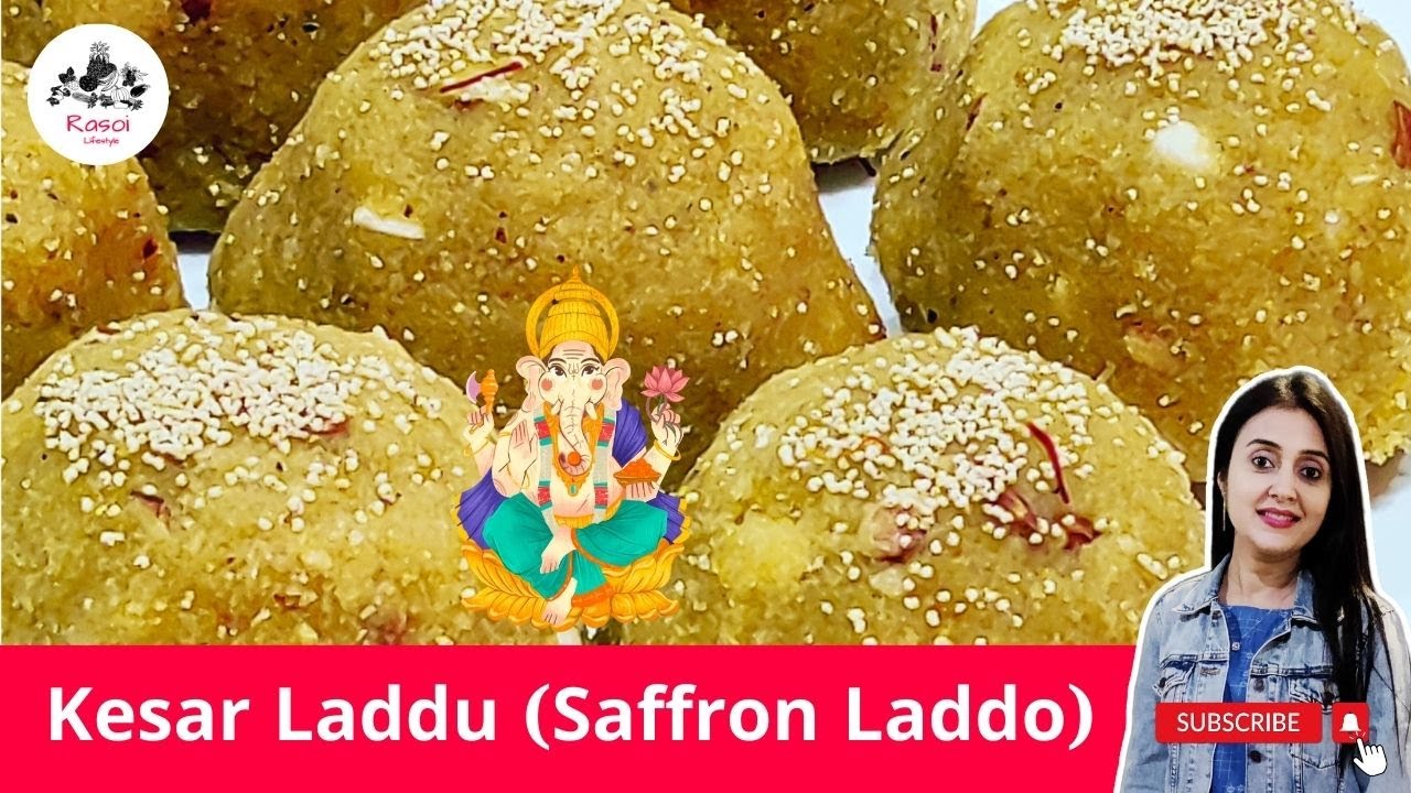 How to Saffron Flavored Wheat Ladoo | Wheat Kesar Ladu for Ganesh Chaturthi @RasoiLifestyle