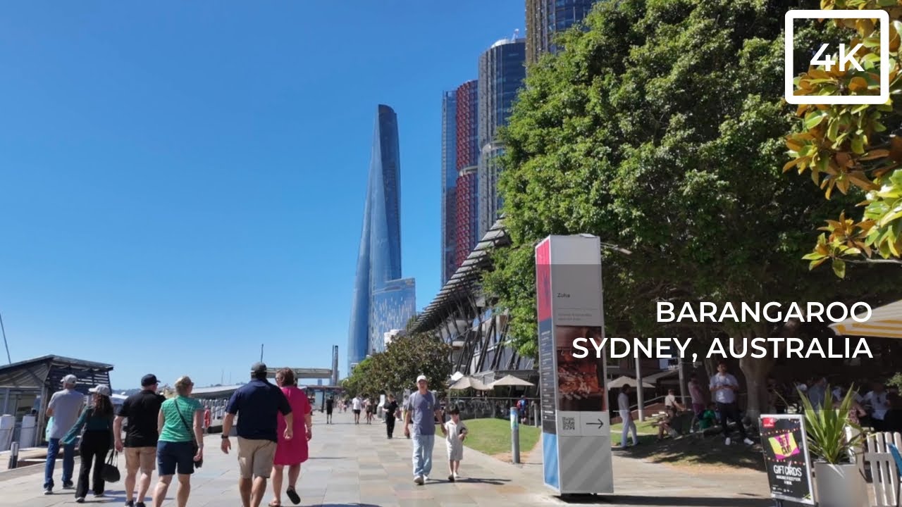 Scenic Walk | Sydney Darling Harbour, Pyrmont, Barangaroo | Sydney, Australia | ASMR | 4K