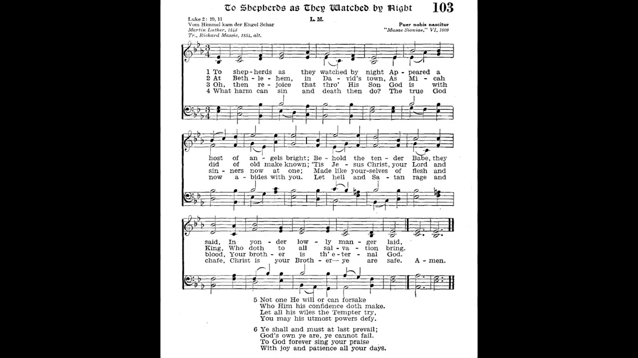 To Shepherds as They Watched by Night