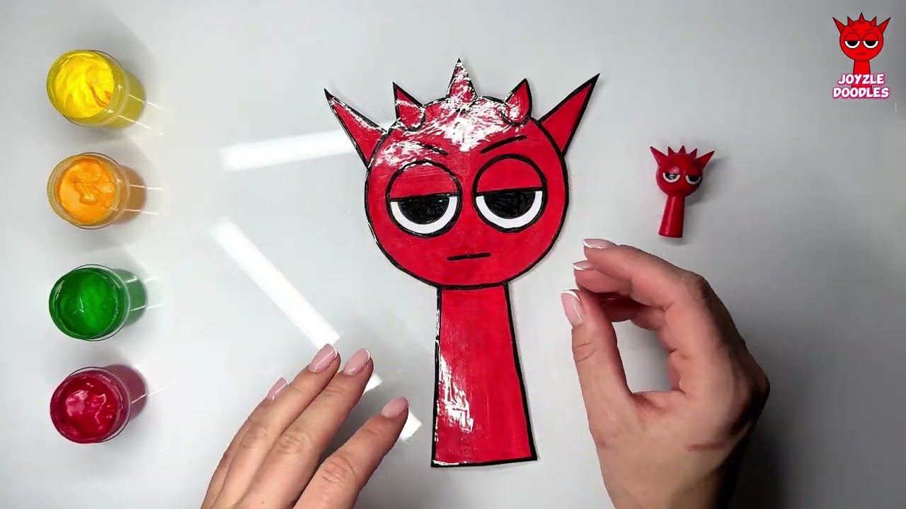 🥵😵 UNEXPECTED result! Creating a 3D version of Sprunki step by step, part 4 ✂️🔥 #drawing  #sprunki
