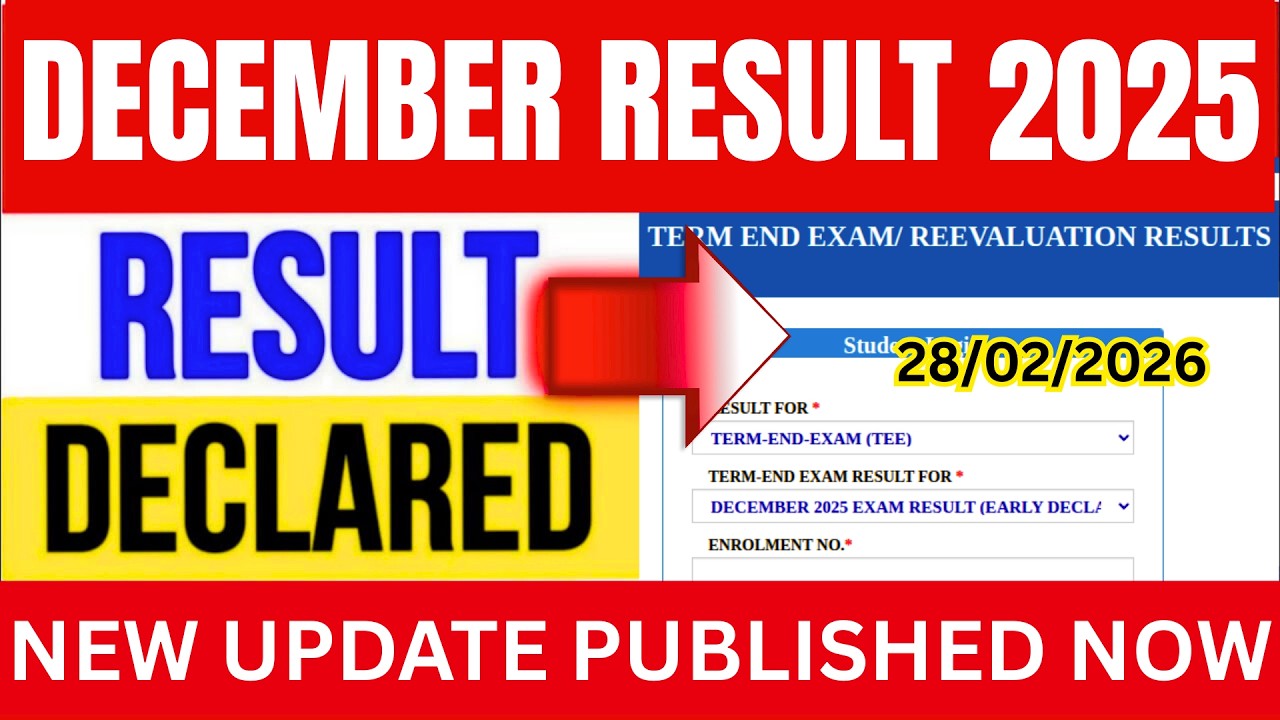 IGNOU Dec 2025 Exam Result Published Today | IGNOU Dec 2025 Result New Update | IGNOU Dec Result Out