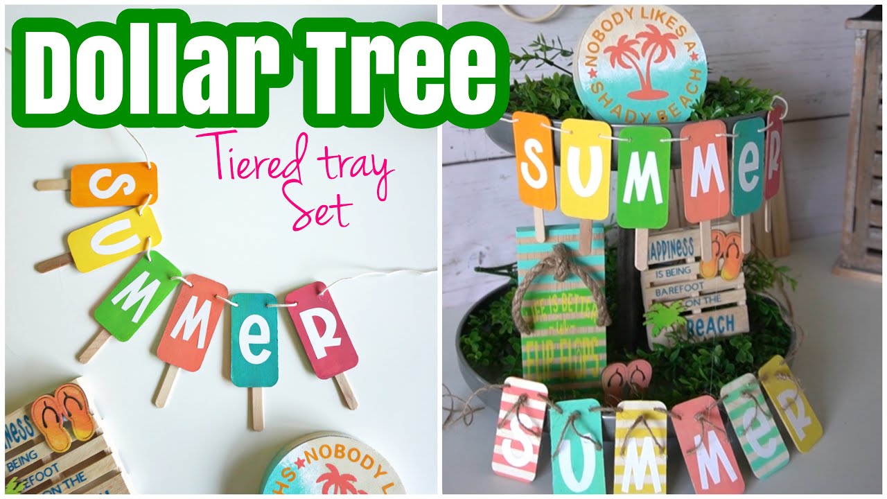 DOLLAR TREE DIY Tiered Tray decor set