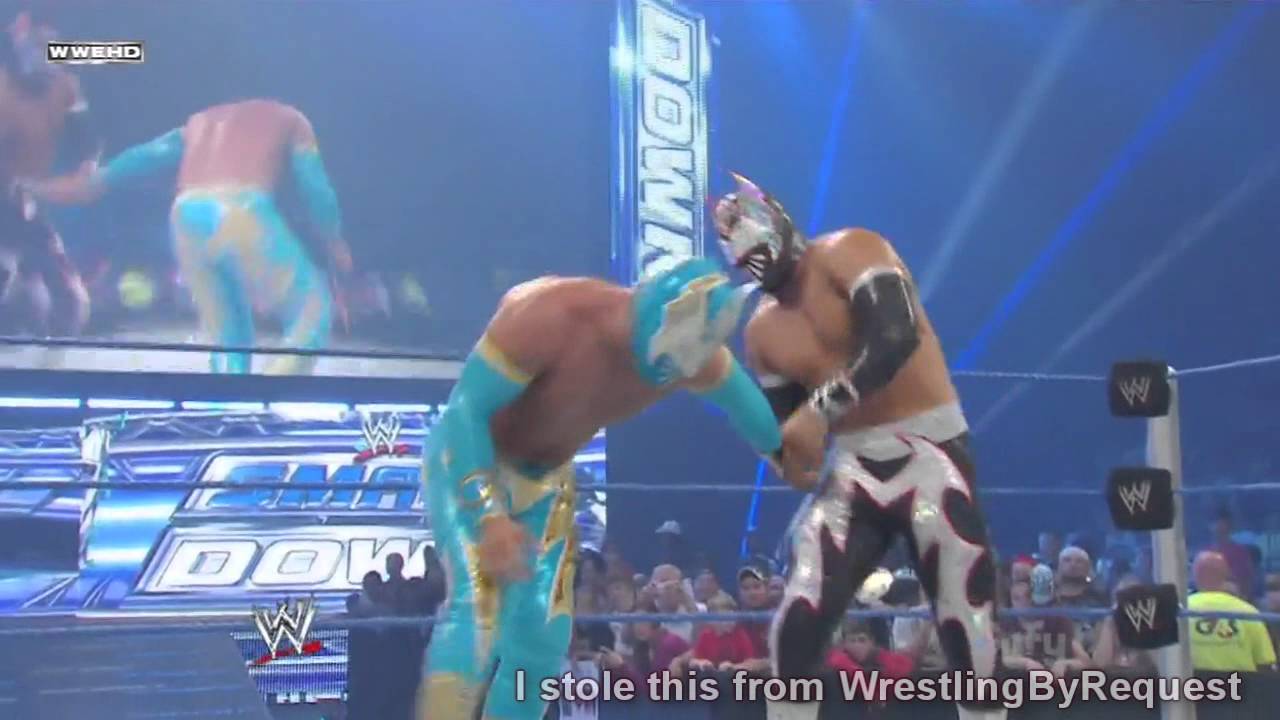 Sin Cara (black) attacks Sin Cara SD! 10/7/11