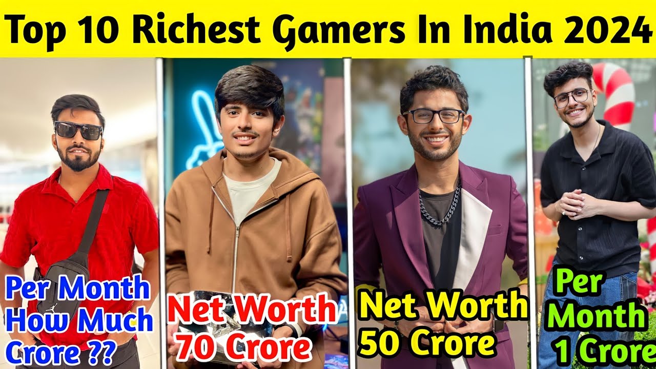 Top 10 Richest Gamers In India 2024 | CarryMinati, Total Gaming, Techno Gamerz, Triggered Insaan