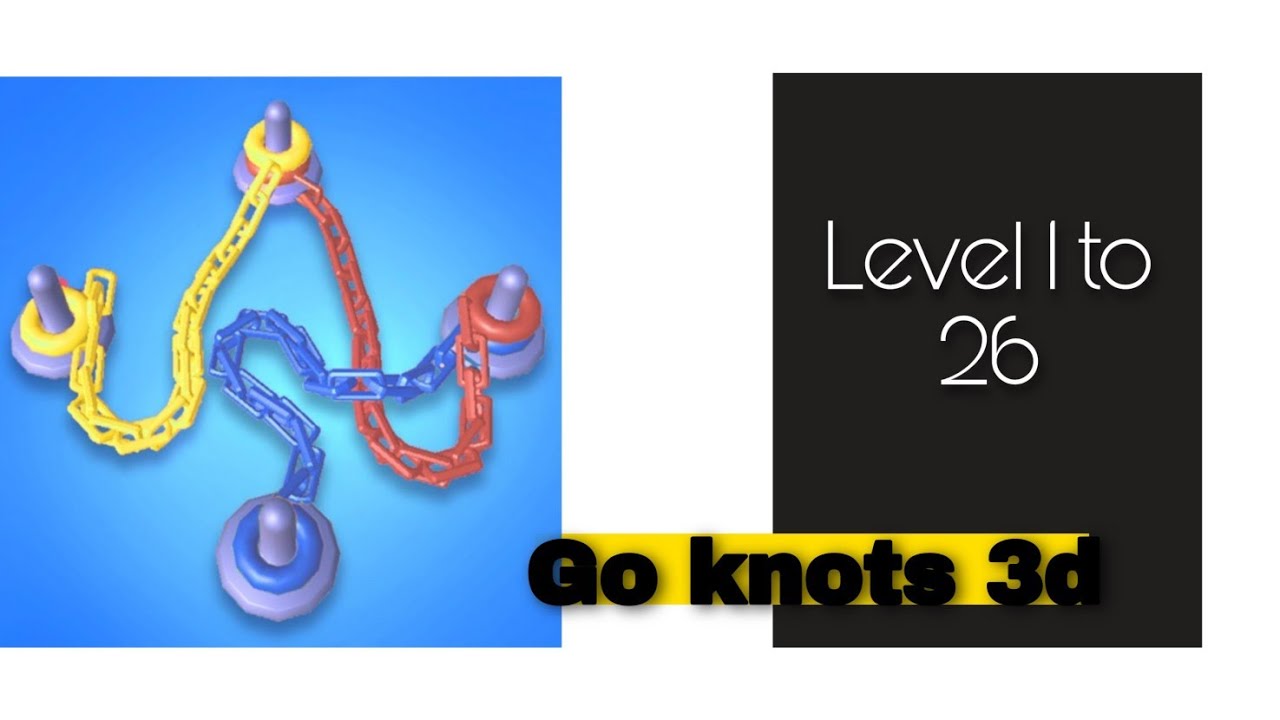 Go knots 3d level 1 to 26 Gameplay Walkthrough