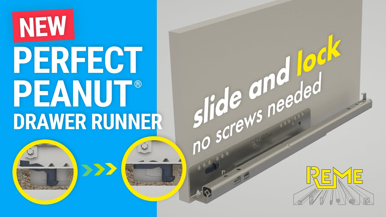 PERFECT PEANUT Drawer Runner | Slide and LOCK | Developed with REME