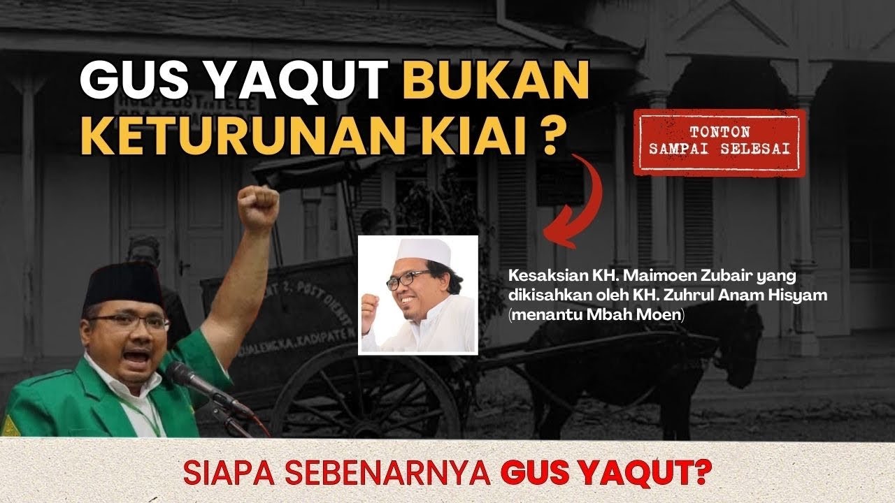 Benarkah Gus Yaqut Keturunan Kiai ⁉️