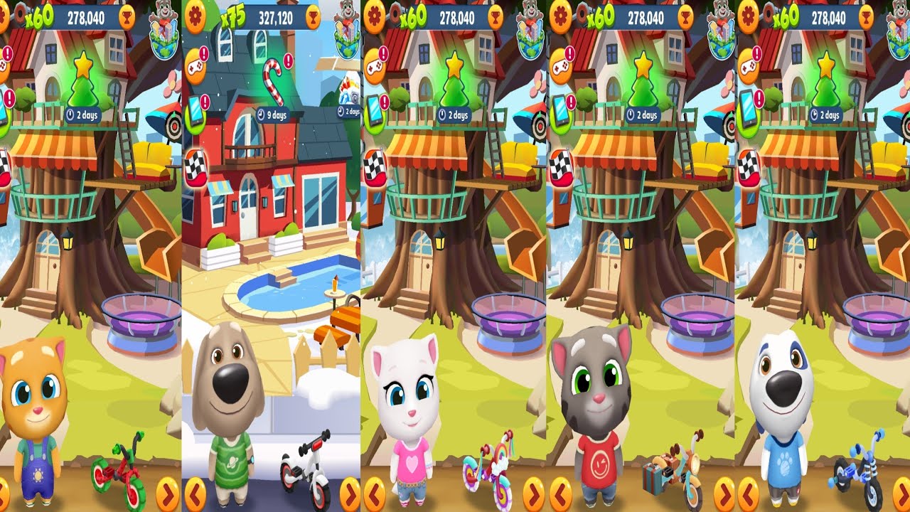 Tom Gold Run.Ginger vs Been vs Angela vs Tom vs Hank Gameplay Android#34