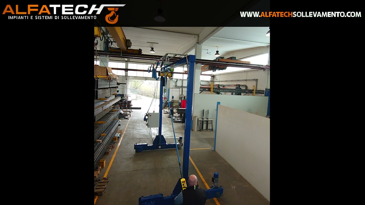 ALFATECH - GRU A PORTALE TELECOMANDATA - PORTATA 3000 KG