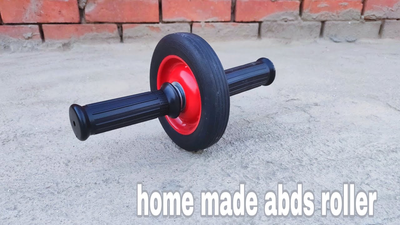 Home made abds roller with least cost عمل عجله تمرين البطن في المنزل بأقل تكلفه