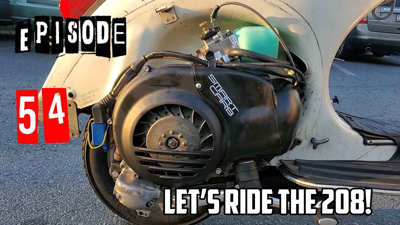 Riding and sharing my thoughts on the Vespa P200E with 208cc on stock cylinder - TST Ep. 53