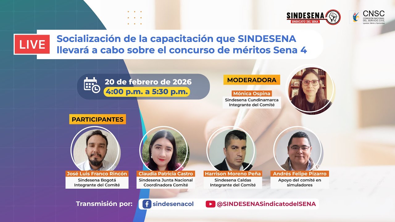 Socialización de la capacitación sobre el Concurso de Méritos SENA 4