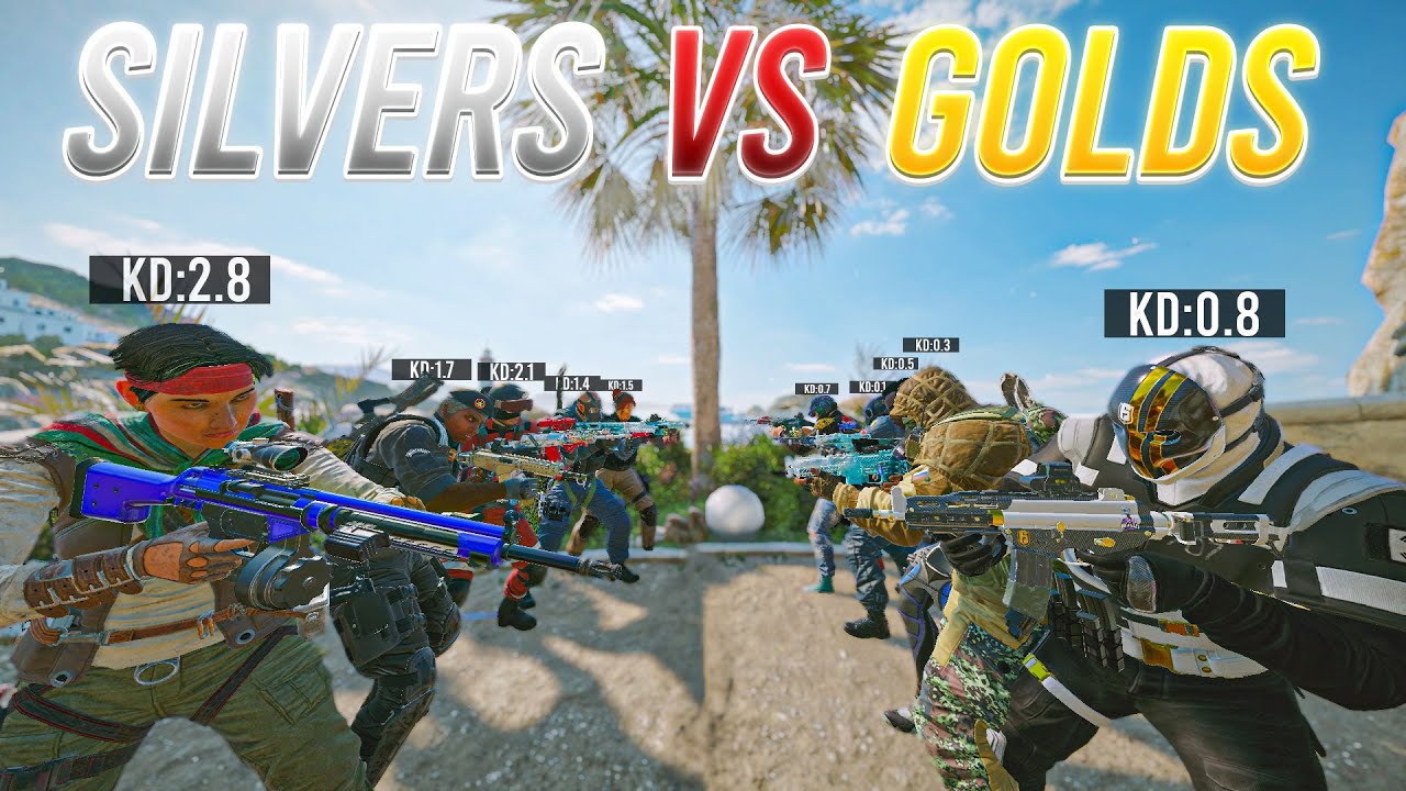 HIGH KD SILVERS VS LOW KD GOLDS IN RAINBOW SIX SIEGE