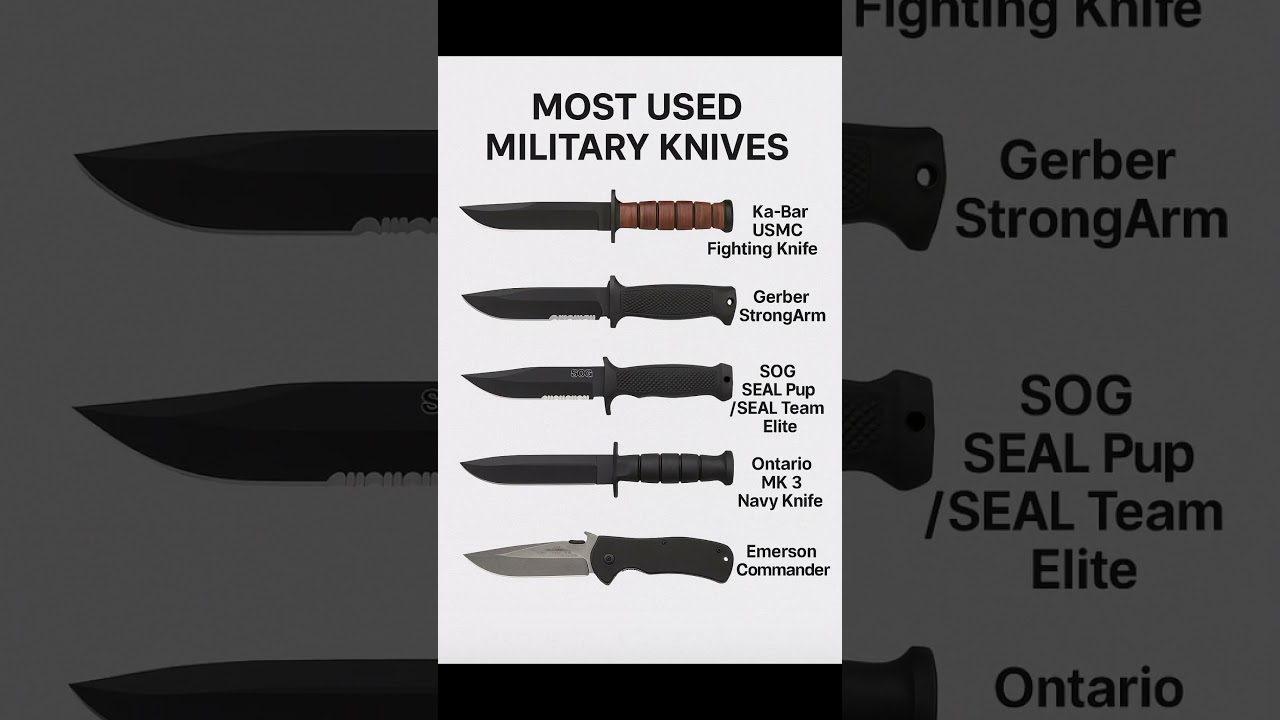 Top 5 Most Used Knives in the World 🔪 | Best Survival & Military Knives
