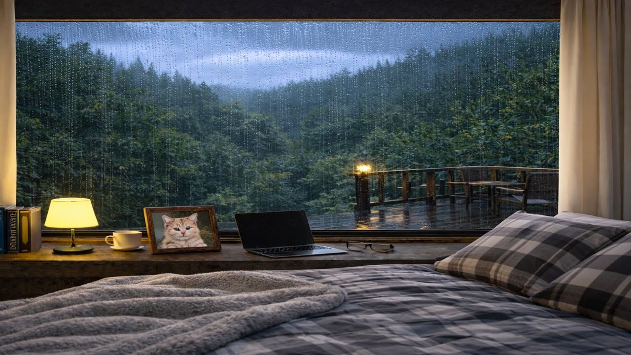 Rain Sounds on Window for Deep Sleep | ASMR | 3 Hours