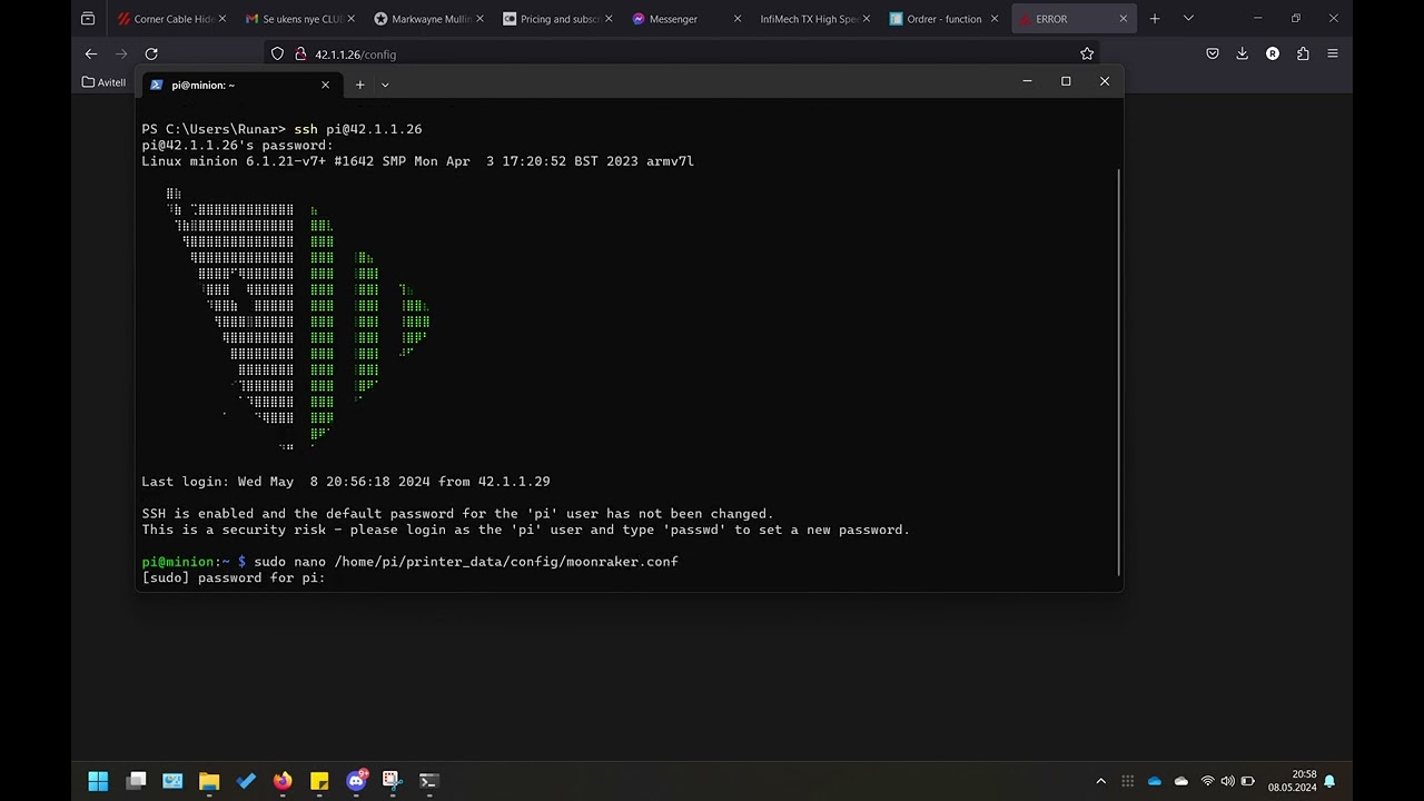 How to fix Klipper/MainsailOS stuck on initializing or if you're using a different subnet