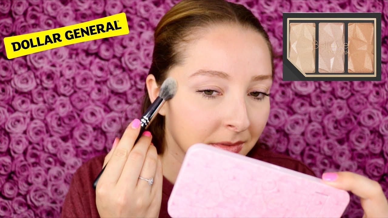 BELIEVE BEAUTY LUMINIZING GLOW TRIO IN SANDSTORM SWATCHES & REVIEW | Dollar General Makeup