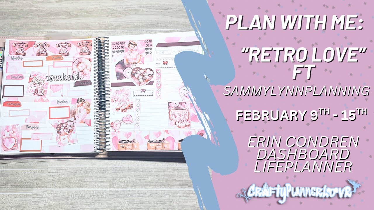 Plan with Me: “Retro Love” (February 9-15, 2026) // Erin Condren Dashboard 2026 Social Media Planner