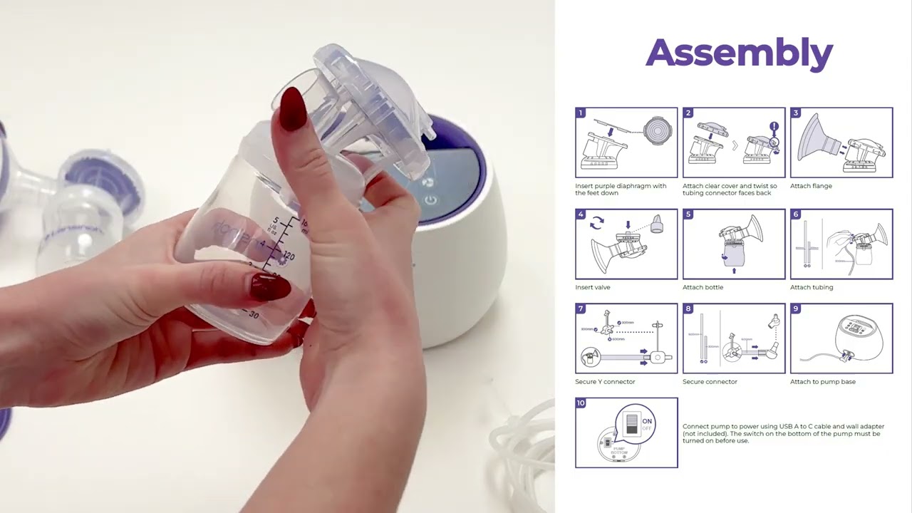 NaturalWave® Double Electric Breast Pump Unboxing and Assembly