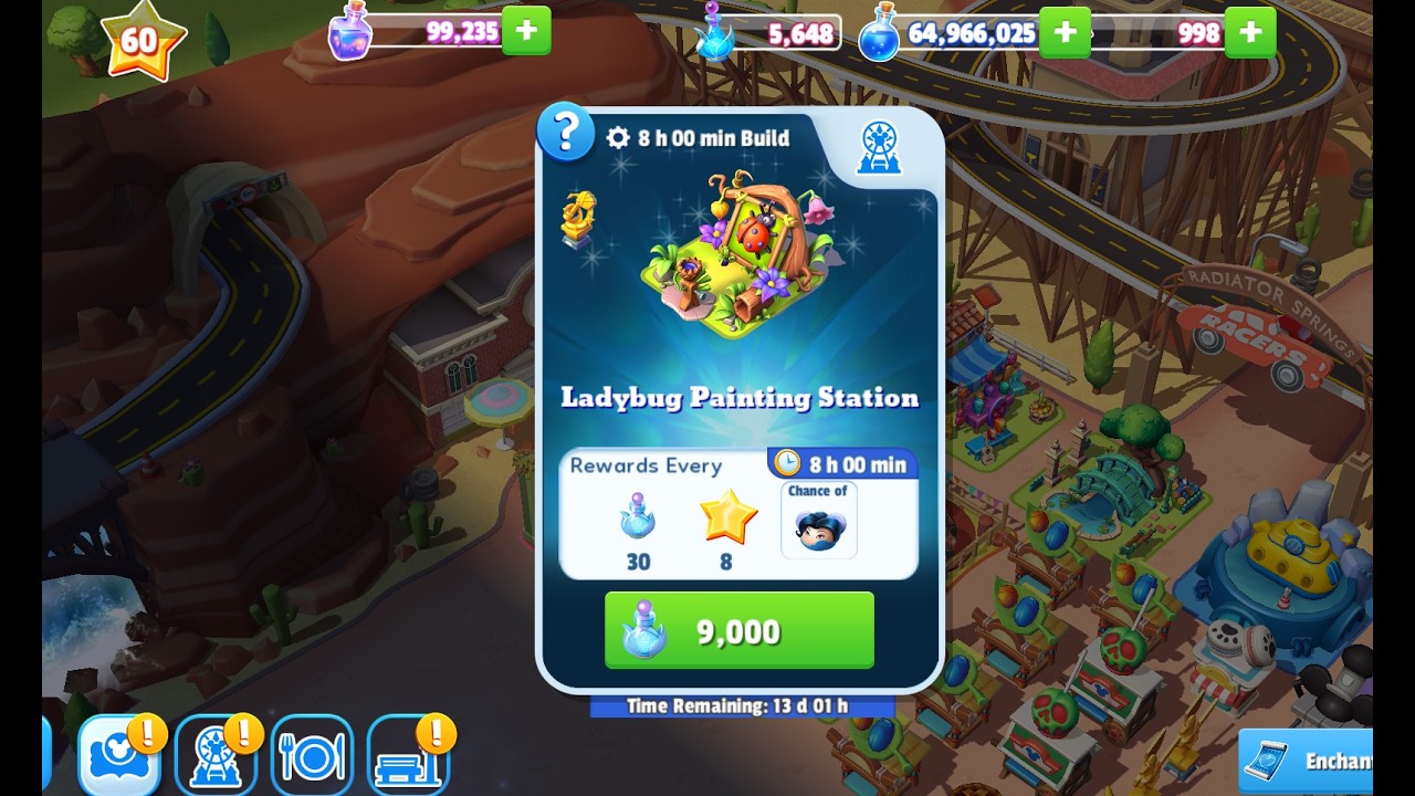 ( Ladybug Painting Station unlocked, costs 9000. ) DMK-1234     14.02.2026