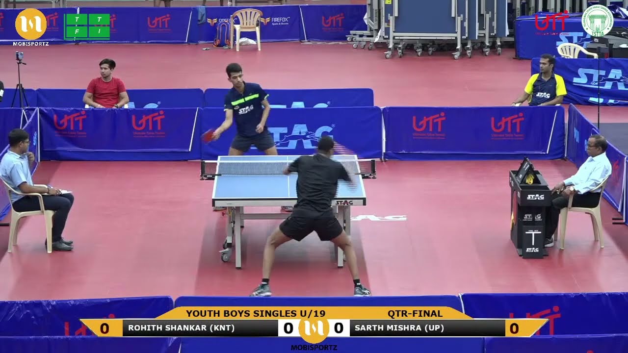 ROHIT SANKAR [KNT] VS SARTH MISHRA [MP] BOYS SINGLE QTR FINAL UTT NATIONAL RANKING TTCSHIPS-2023