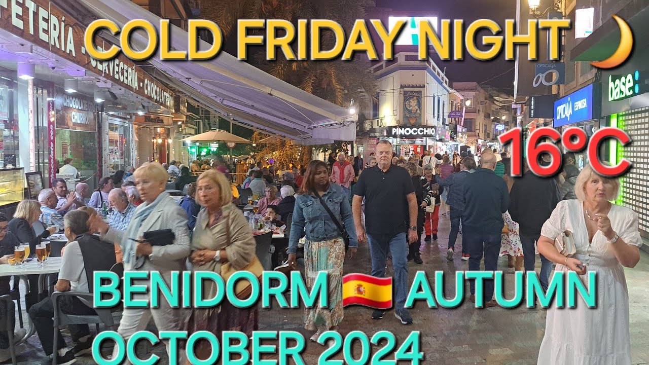 BENIDORM 🇪🇸 LEVANTE BEACH - OLDTOWN 🍂 OCTOBER 2024 | 4K-HDR Autumn Walking Tour #costablanca #dji