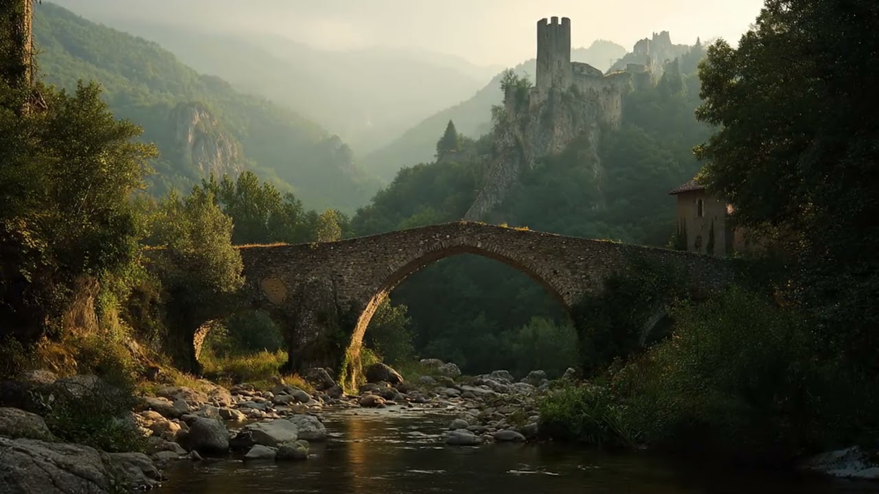 Peaceful Medieval Music & Rain Sounds for Relaxation