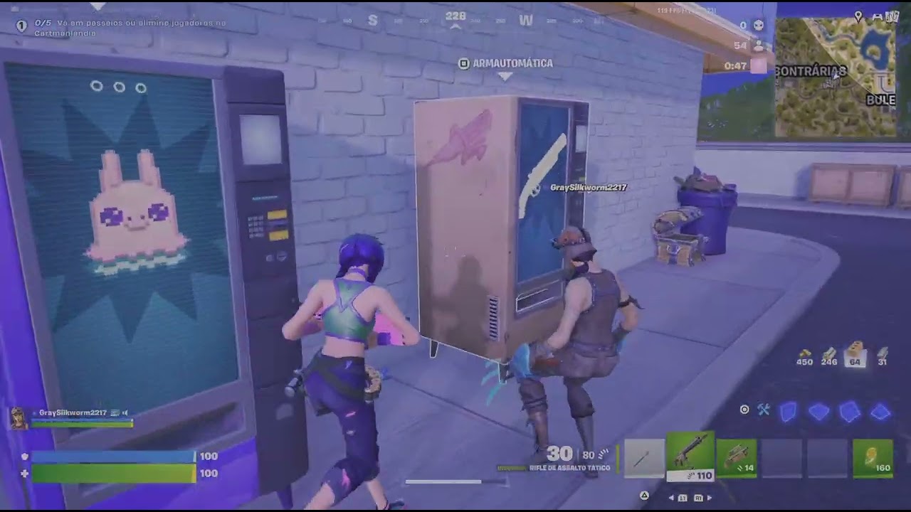 Jogando Fortnite com meu amigo