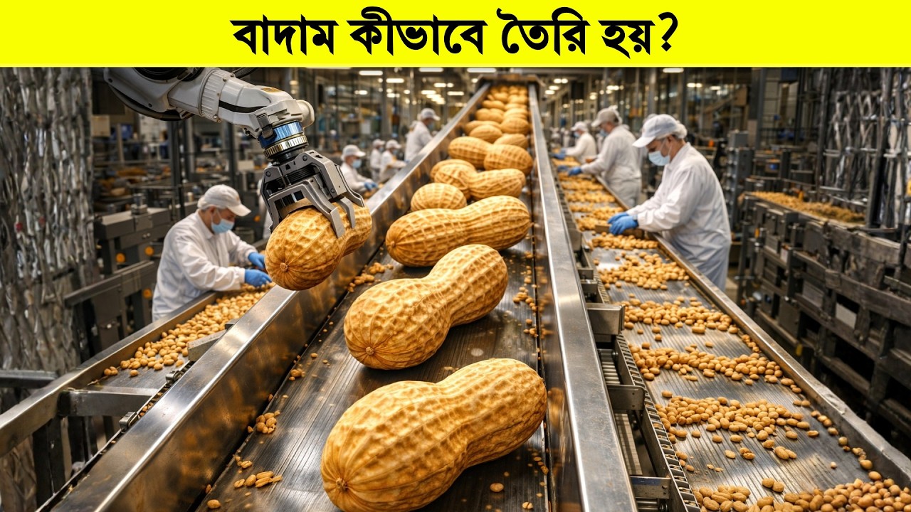 বাদাম চাষ থেকে ফ্যাক্টরি পর্যন্ত: কোটি কোটি বাদাম কীভাবে তৈরি হয় | Tech Fusion