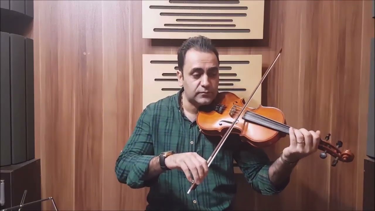 آموزش ویلن آموزش بداه نوازی آهنگ مخلوق گوگوش  ایمان ملکی