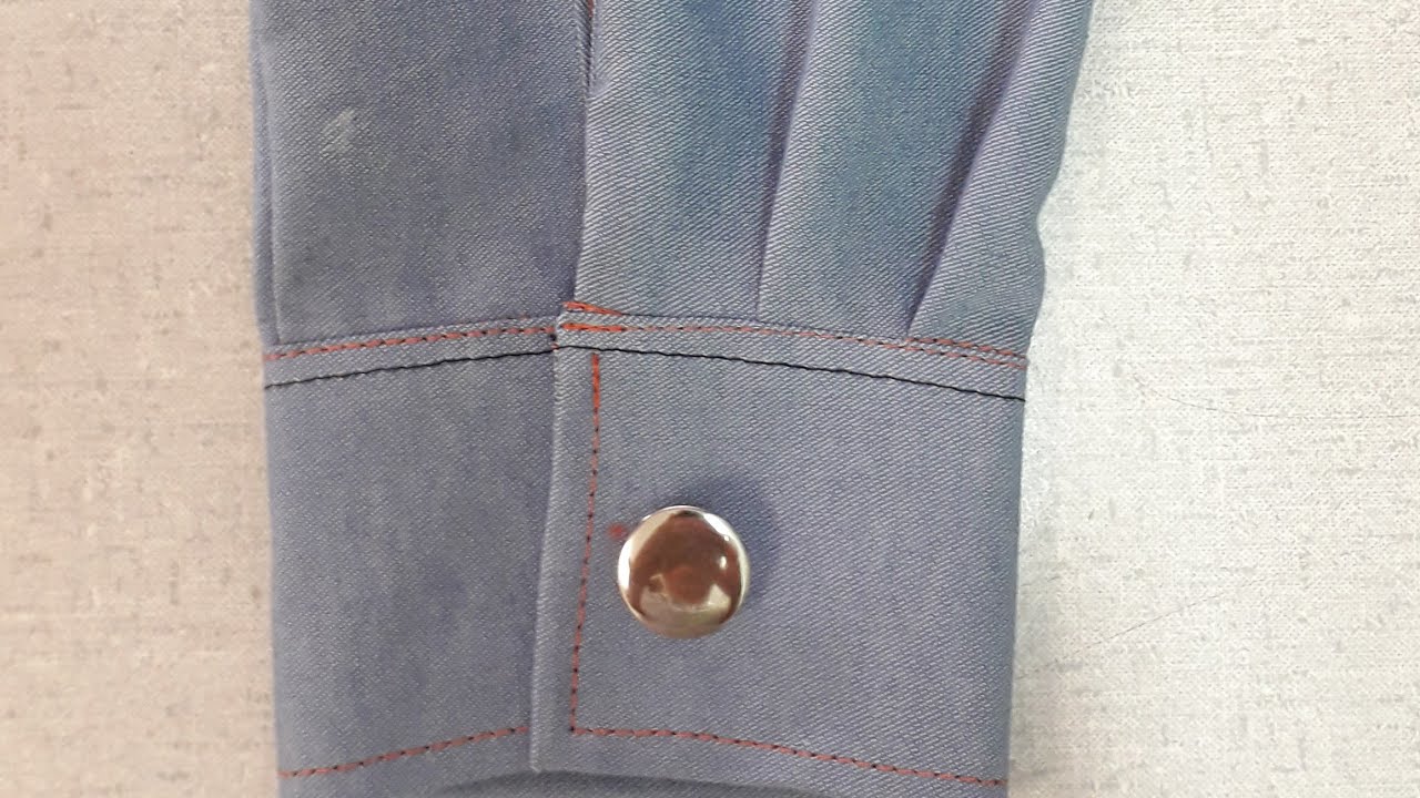 Punho de camisa social, como costurar .