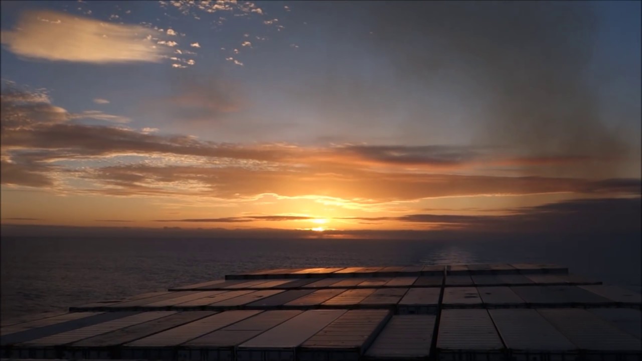 Crossing the Pacific on a Container Ship