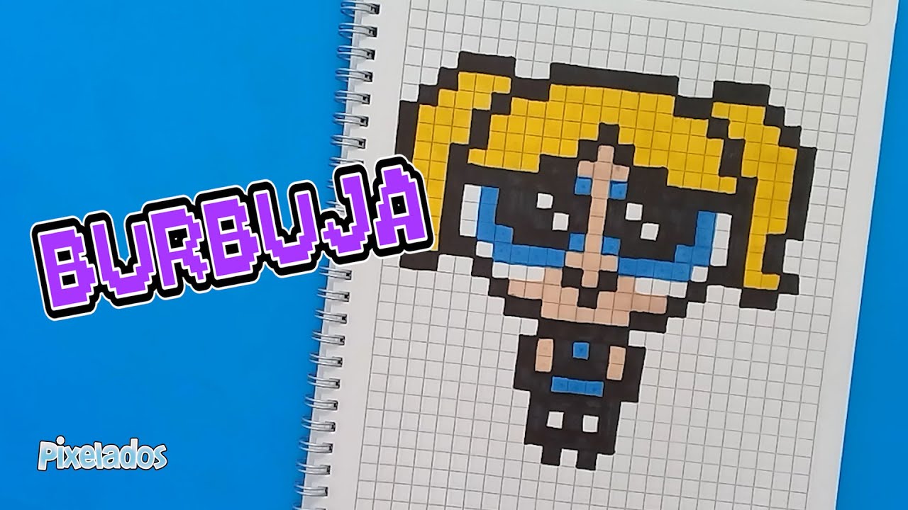 COMO DIBUJAR A BURBUJA de LAS CHICAS SUPERPODEROSAS en PIXEL ART - PIXELADOS