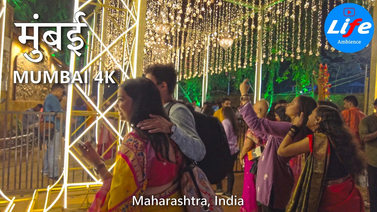 DIWALI in MUMBAI, Dadar Market Shopping Rush & Shivaji Park Lights 4K