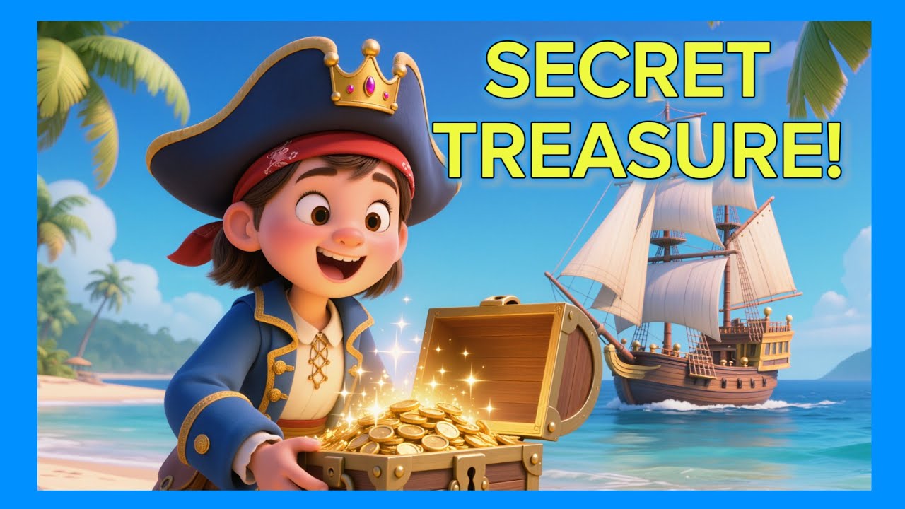 Brave Pirate Princess and the Secret Treasure 🏴‍☠️ | Kids Adventure Story | Giggles & Tales