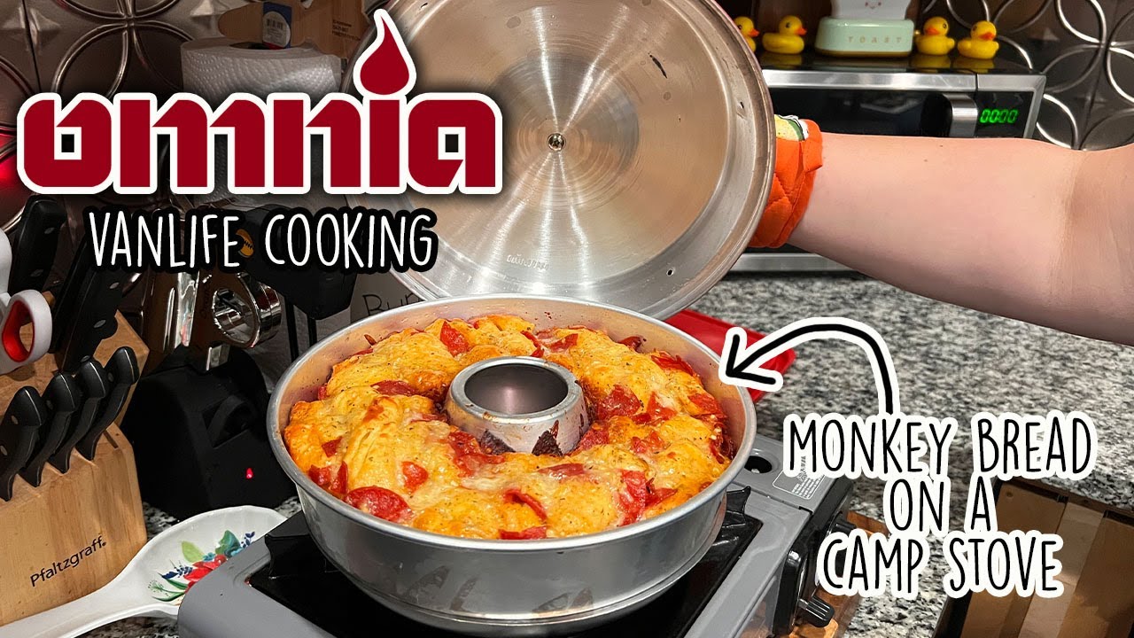 Vanlife Cooking | Omnia Camping Oven | Easy Recipes:  Pepperoni Pizza Monkey Bread Recipe