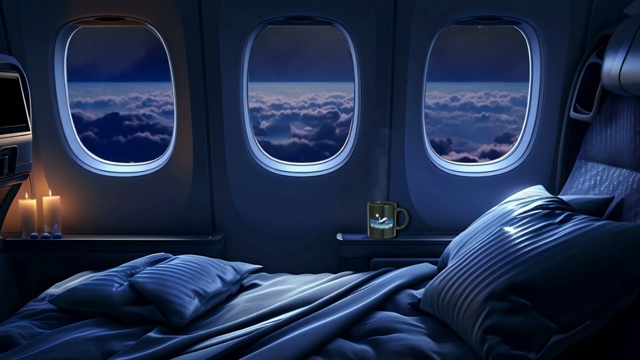 Jet Engine Airplane White Noise | Relax , Study, Sleep | 10 Hours Calming Flight Sound ASMR