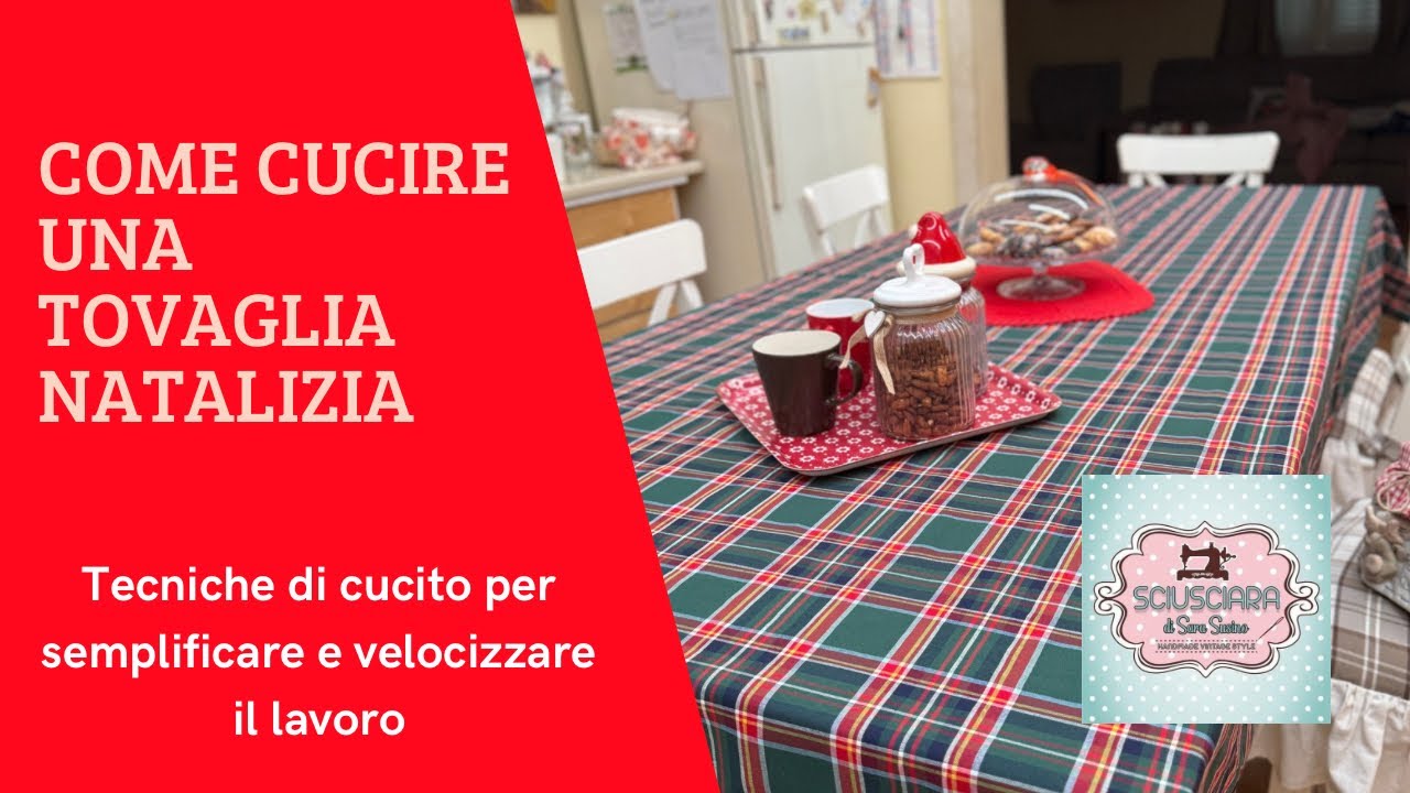 Come cucire una tovaglia Natalizia, come creare gli angoli a cappuccio/ Tecniche di cucito facile🥰