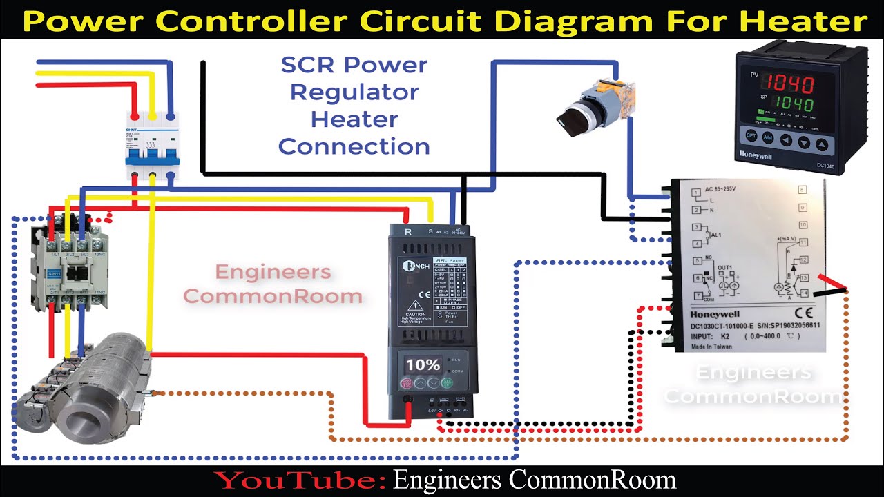 Power controller circuit diagram For Heater | Engineers CommonRoom ।Electrical Circuit Diagram
