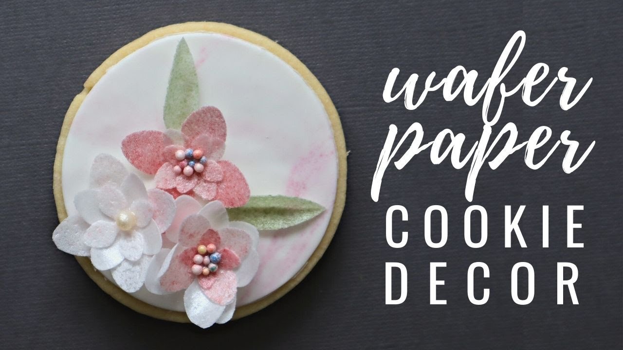 *EASY* edible wafer paper flowers for cake and cookie decorating