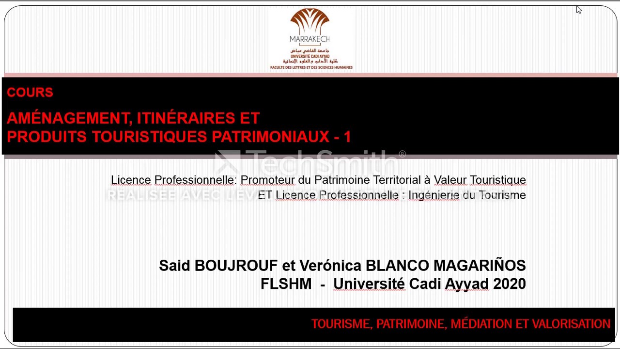 2 Cours Itineraire touristique LP Boujrouf UCA MA Capsule 1