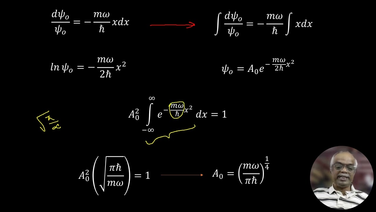 EQ 2.4 Griffiths 3rd ed., quantum mechanics, Example 2.4, Harmonic Oscillator First excited state