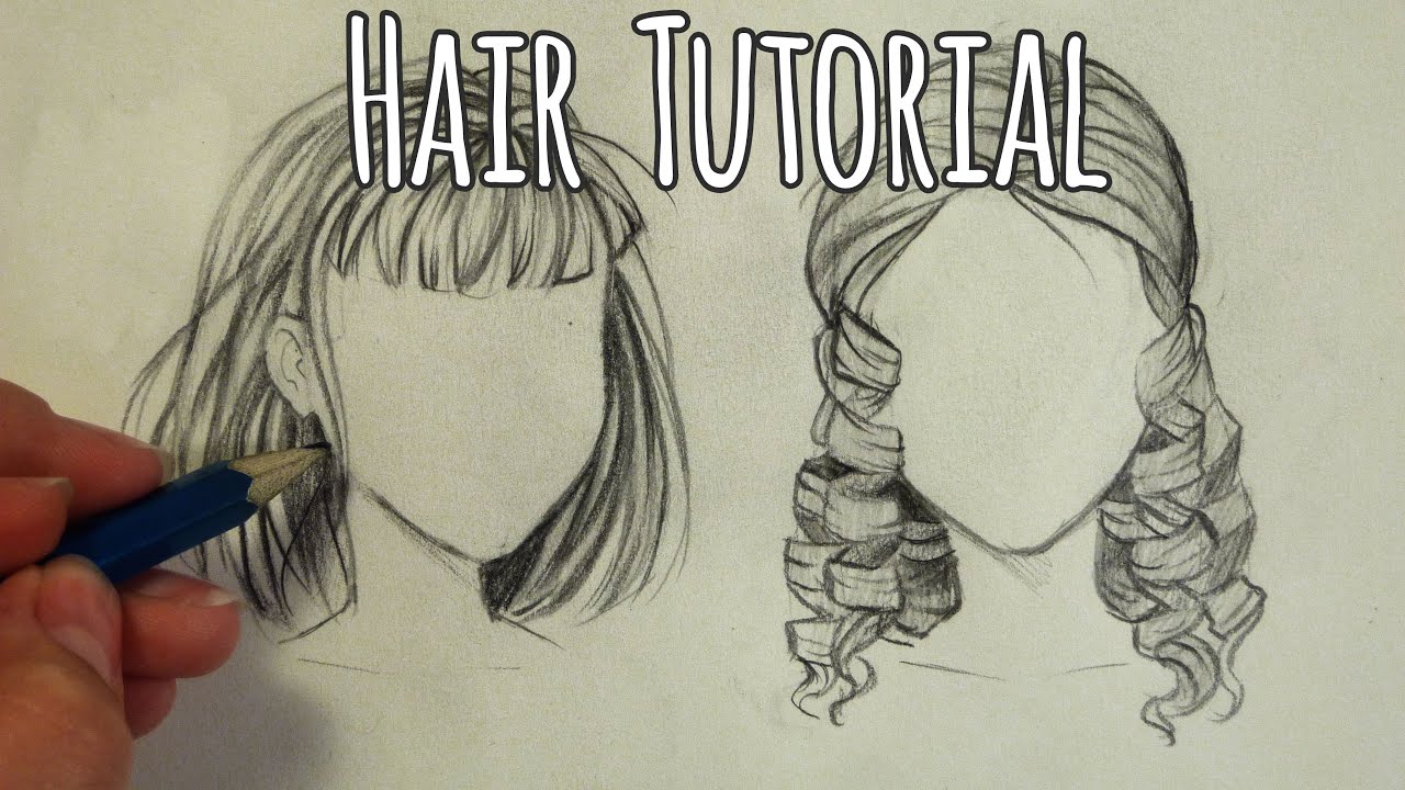 HOW TO DRAW HAIR - Curly and Straight Tutorial