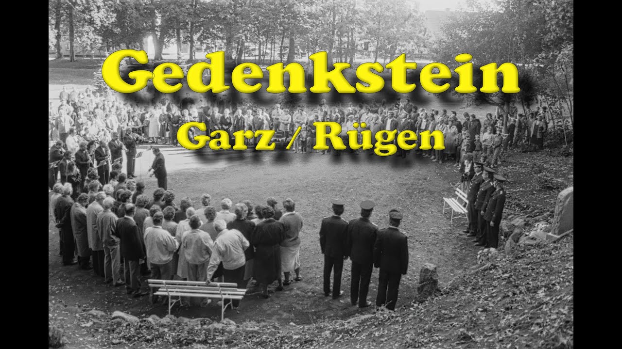 Garz auf Rügen, Gedenkstein am Burgwall  -  en1011
