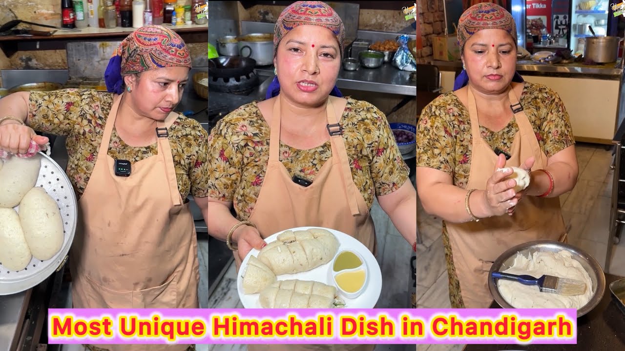 Most Unique Himachali Dish Siddu in Chandigarh 😍😍 Kabhi khayi hai ye wali dish 🤩🤩