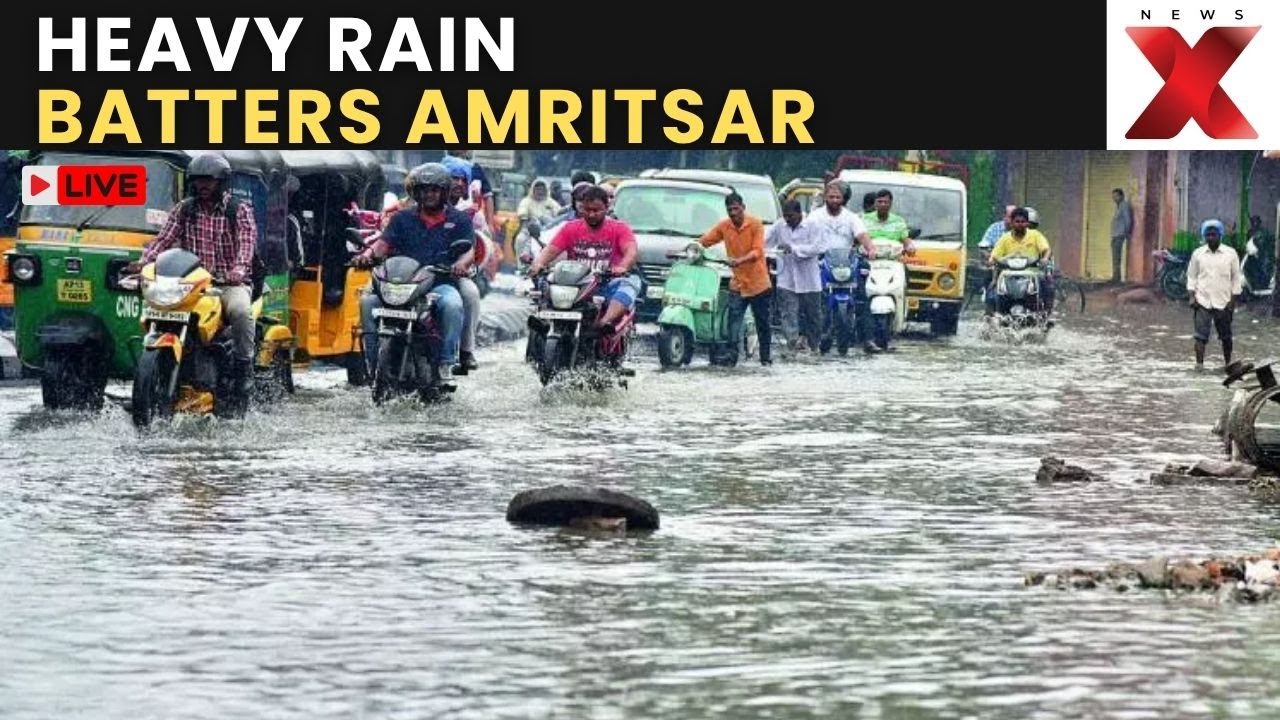 Punjab Weather Update LIVE | Heavy Rain Batters Amritsar | Streets Waterlogged After Downpour