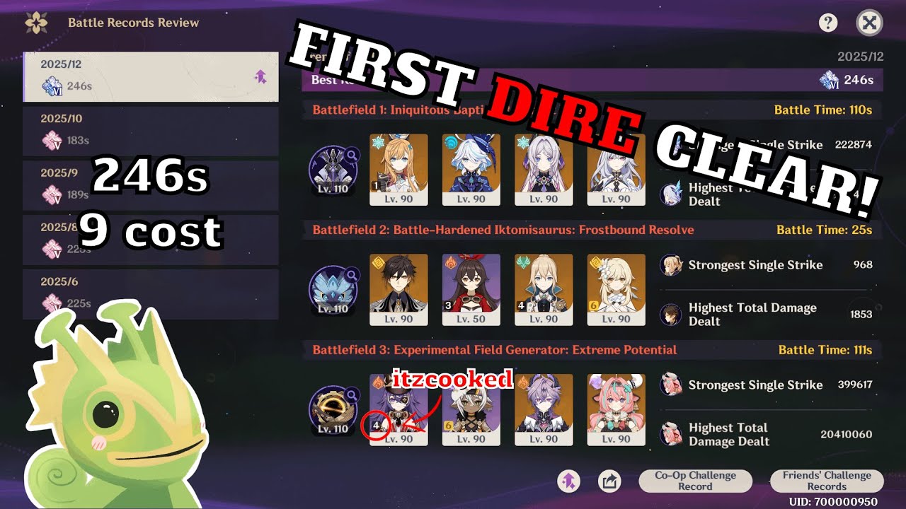 Stygian Onslaught 6.2 Dire clear | 246 seconds | 9 cost | Genshin Impact