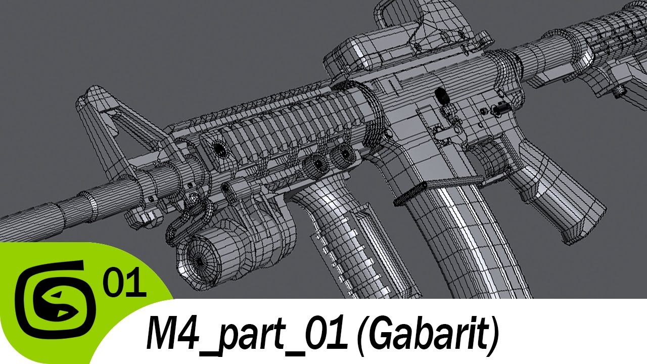 M4 carbine part 01 (Gabarit)