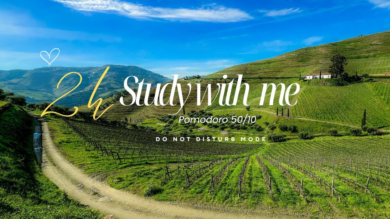 🚜🌻2 Hour Study With Me | 50/10 Pomodoro Timer w/ Full Focus Mode | ADHD Limited Distractions 🏞️🌾