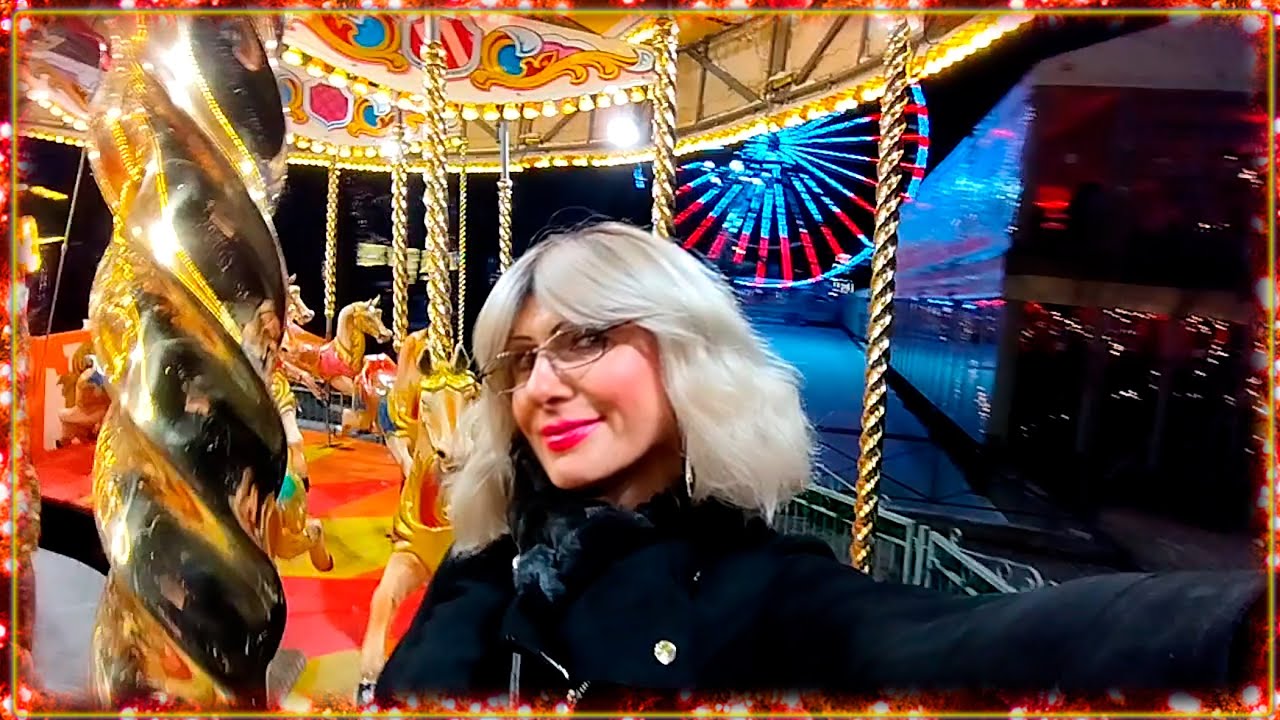 2023.11.30 Cross Dressing🐈 Oslo Christmas Park🎡 Mini Dress Nylon High heels Aurora Victoria Maxwell💝